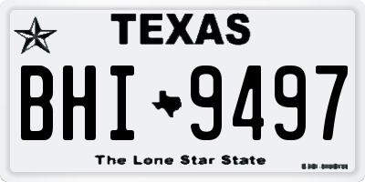 TX license plate BHI9497