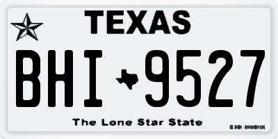 TX license plate BHI9527