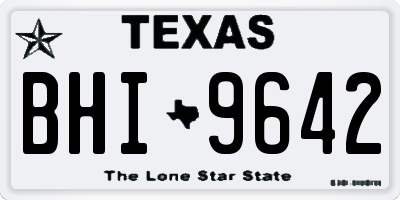 TX license plate BHI9642
