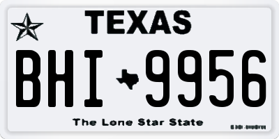 TX license plate BHI9956