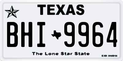 TX license plate BHI9964