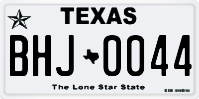 TX license plate BHJ0044