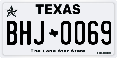 TX license plate BHJ0069