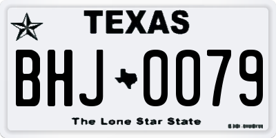 TX license plate BHJ0079