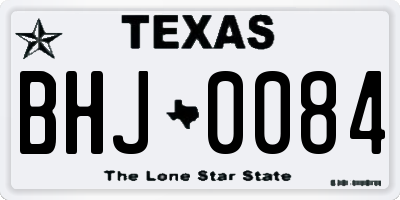 TX license plate BHJ0084