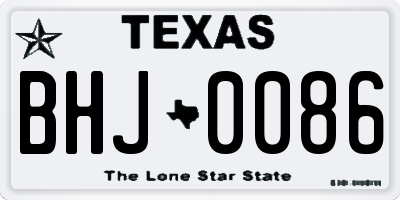 TX license plate BHJ0086