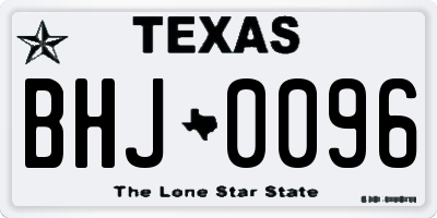TX license plate BHJ0096