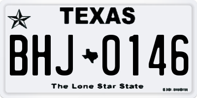 TX license plate BHJ0146