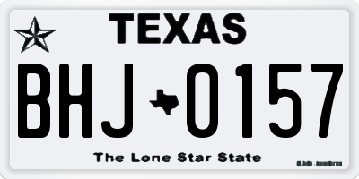 TX license plate BHJ0157