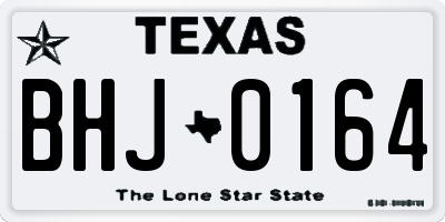 TX license plate BHJ0164