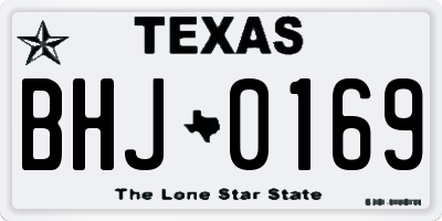 TX license plate BHJ0169
