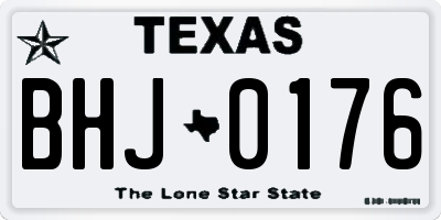 TX license plate BHJ0176