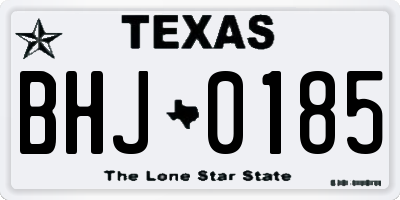 TX license plate BHJ0185