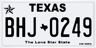 TX license plate BHJ0249