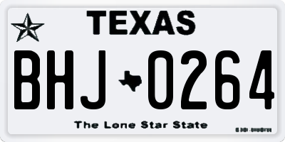 TX license plate BHJ0264