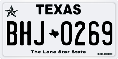 TX license plate BHJ0269