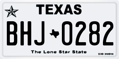TX license plate BHJ0282