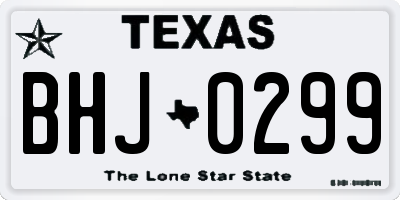 TX license plate BHJ0299