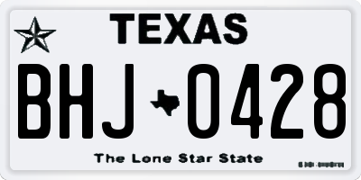 TX license plate BHJ0428