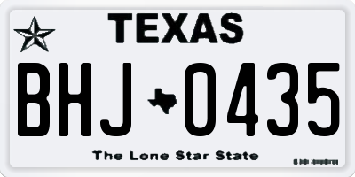 TX license plate BHJ0435