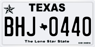 TX license plate BHJ0440