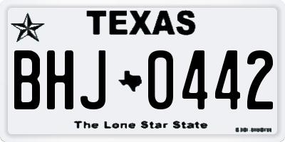 TX license plate BHJ0442