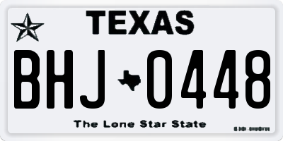 TX license plate BHJ0448