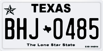 TX license plate BHJ0485