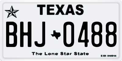 TX license plate BHJ0488