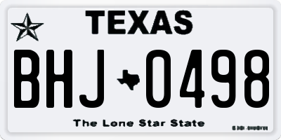 TX license plate BHJ0498