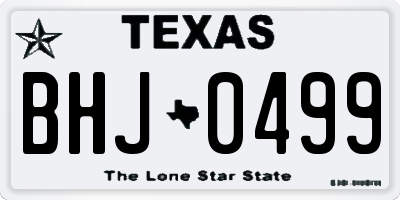 TX license plate BHJ0499