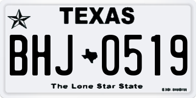 TX license plate BHJ0519