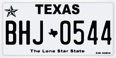 TX license plate BHJ0544