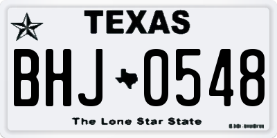 TX license plate BHJ0548