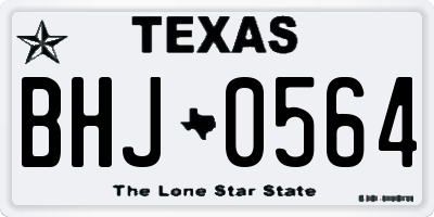 TX license plate BHJ0564