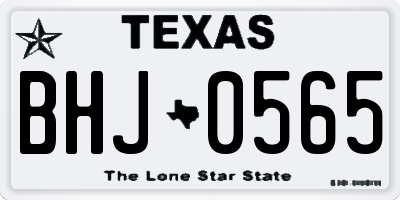TX license plate BHJ0565