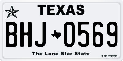 TX license plate BHJ0569