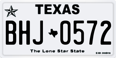 TX license plate BHJ0572