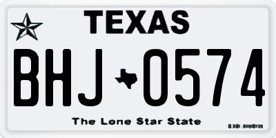 TX license plate BHJ0574