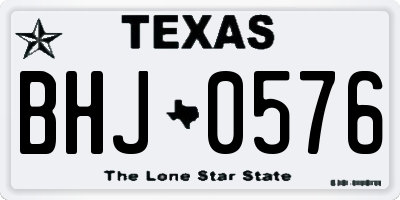TX license plate BHJ0576