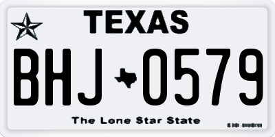 TX license plate BHJ0579