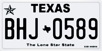 TX license plate BHJ0589