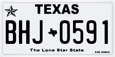 TX license plate BHJ0591