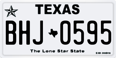 TX license plate BHJ0595