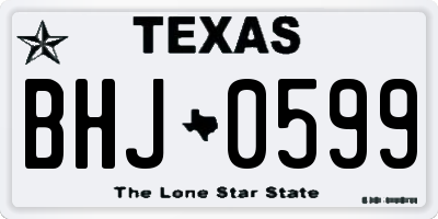 TX license plate BHJ0599