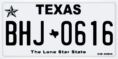 TX license plate BHJ0616