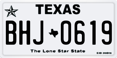 TX license plate BHJ0619