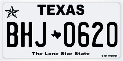 TX license plate BHJ0620