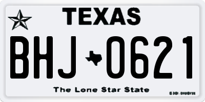 TX license plate BHJ0621