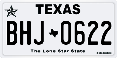 TX license plate BHJ0622